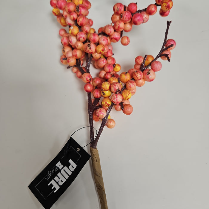 Pure Royal artificial branch berries orange 25cm