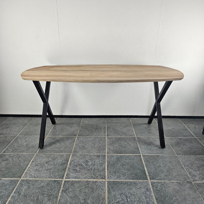 Mesa de comedor danesa ovalada 180x100cm (25mm, X-Leg)