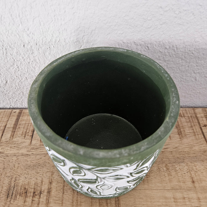 Pot cylinder groen d13.5 h12.5