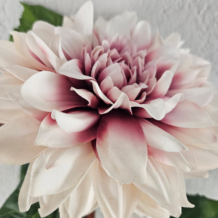 Rama artificial Parlane Dahlia rosa/blanco 76 cm