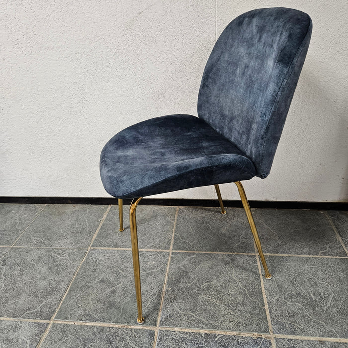 (Catering) chair Hip velvet blue - Gubi replica (E1)