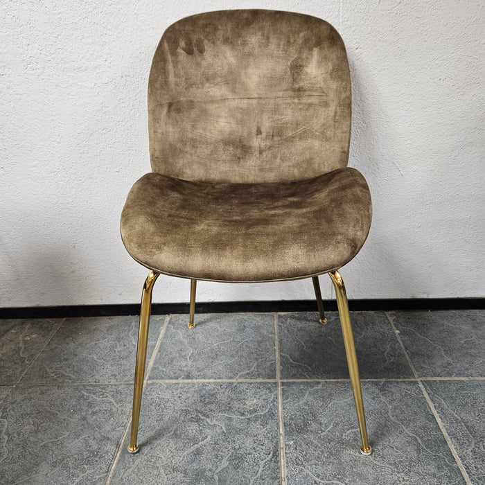 (Horeca)stoel Hip velvet groen - Gubi replica (E1)