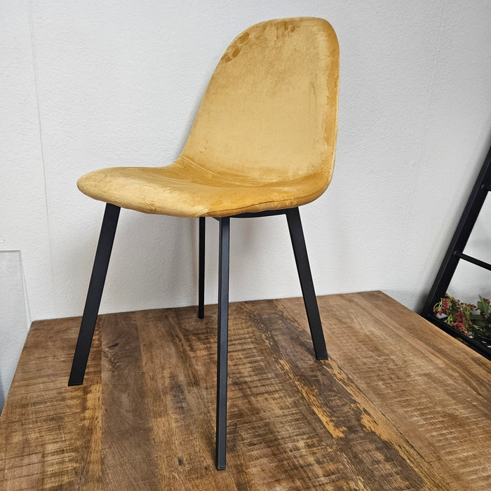 (Catering) chair Jacky velvet yellow (E1)