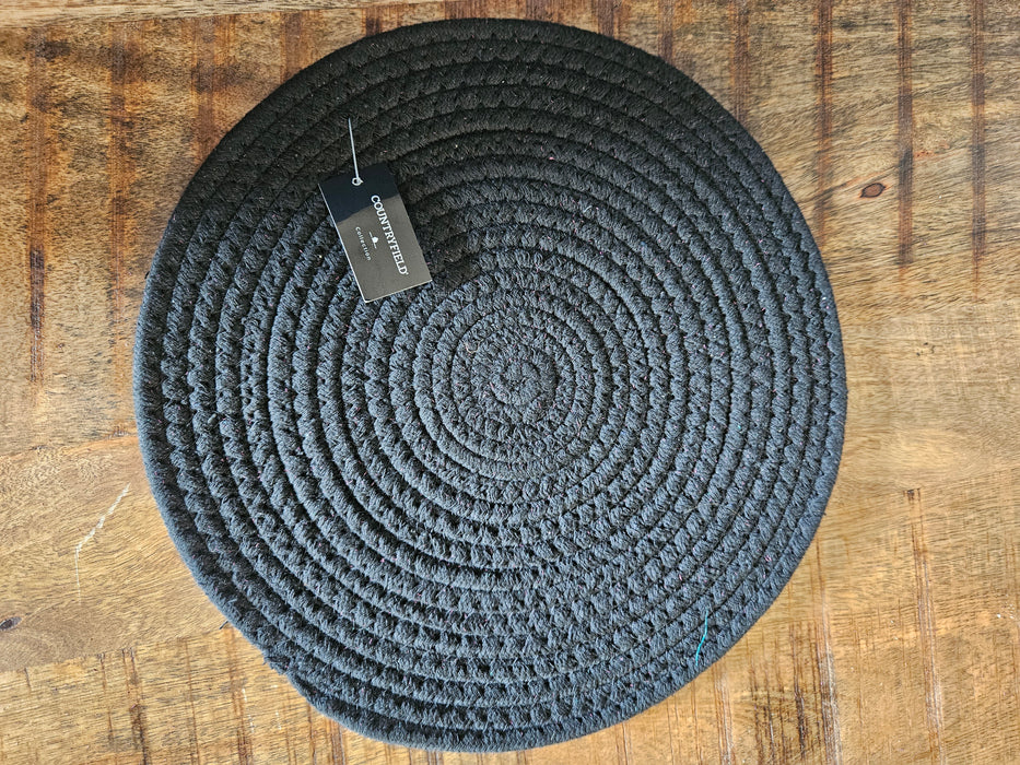Countryfield Onderzetter Dafina L zwart - 32,5 cm