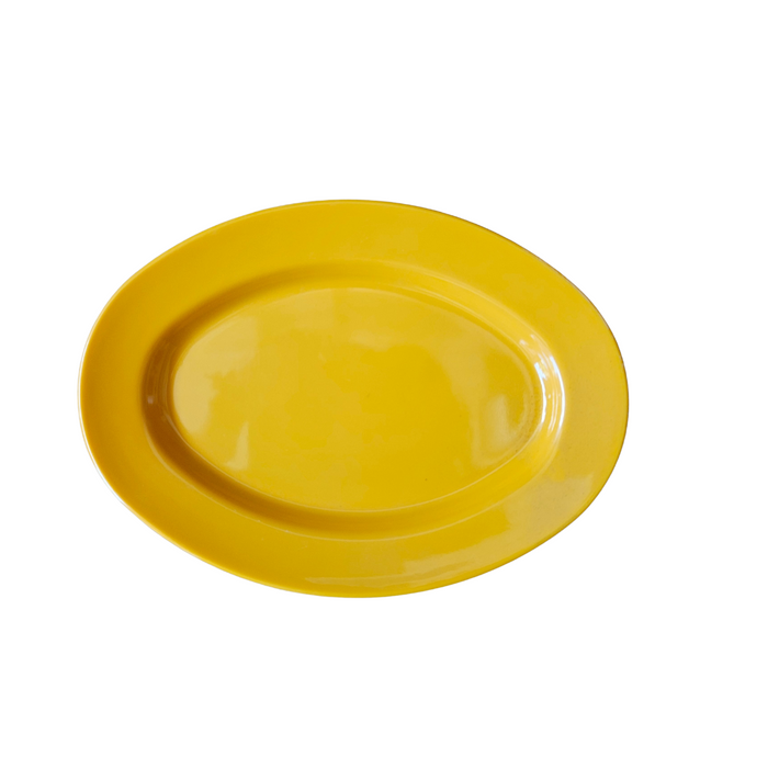 Melamine plates oval Yellow 24cm