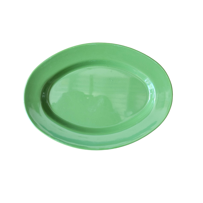 Melamine plates oval Green 24cm