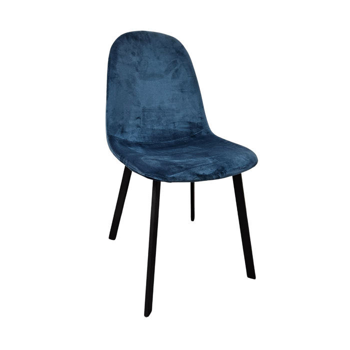 (Horeca)stoel Jacky velvet blauw (E1)