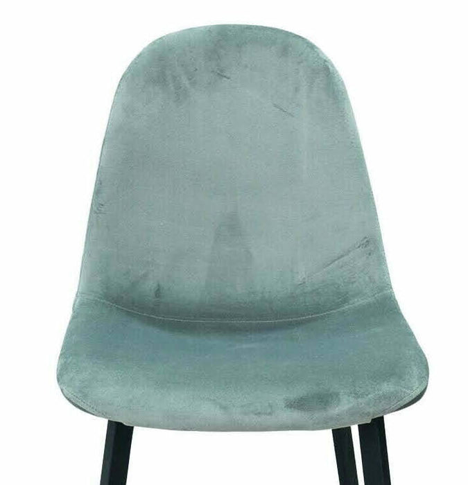 (Horeca)stoel Jacky velvet grijs/turqoise (E1)