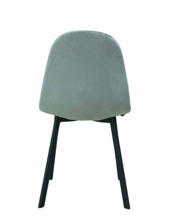 (Catering) chair Jacky velvet gray/turquoise (E1)