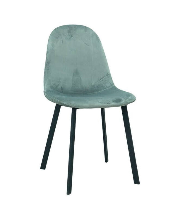 (Catering) chair Jacky velvet gray/turquoise (E1)