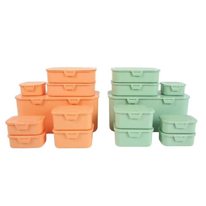 Food storage boxes GREEN set of 8