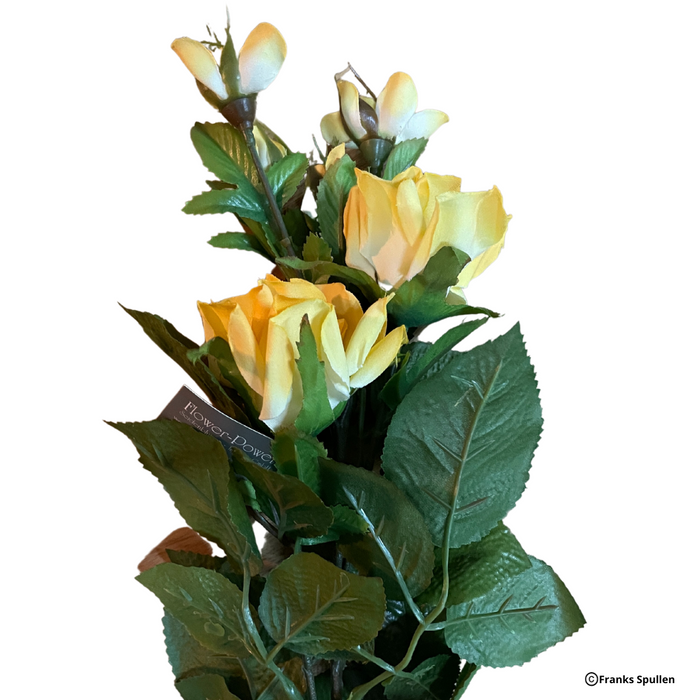 Kunstplant rozen geel