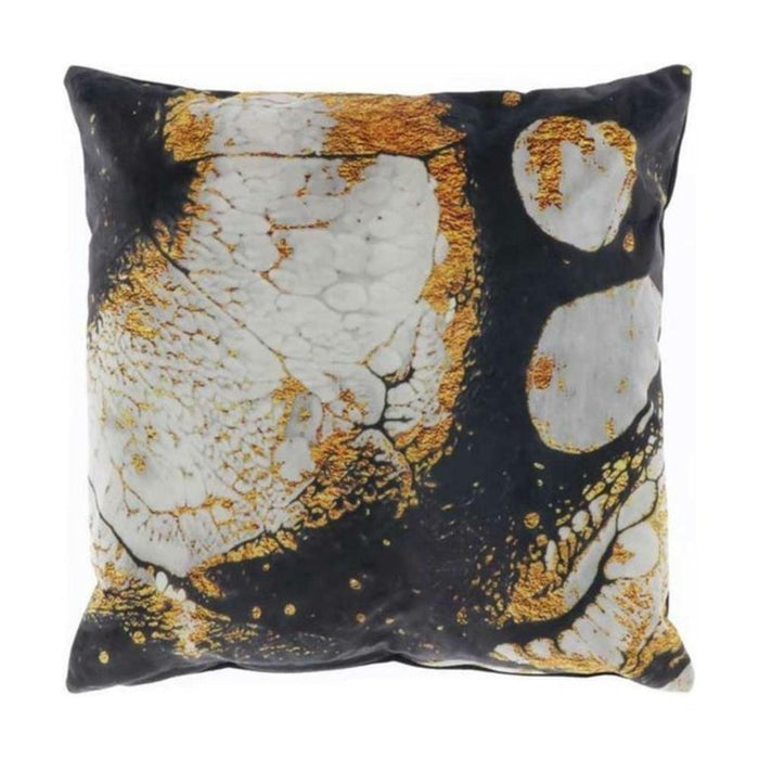 Unique Living Cushion black/gold colored 45 x 45 cm